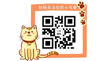 可爱猫咪二维码边框