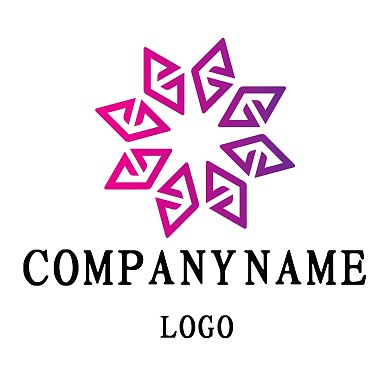 紫色渐变花瓣LOGO