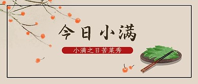 小满苦菜浅色中国风公众号首图