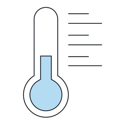 温度计线性扁平多色天气图标公众号次图