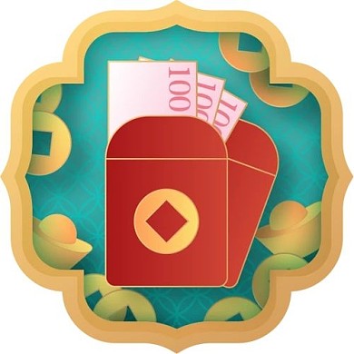中式多色牛年新年喜庆图标icon 18