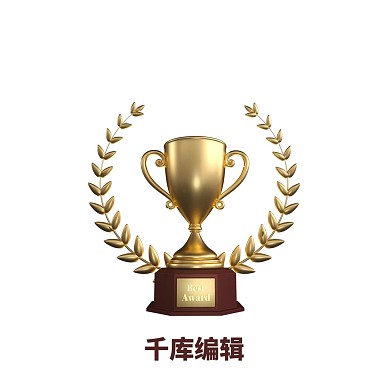 立体金色奖杯