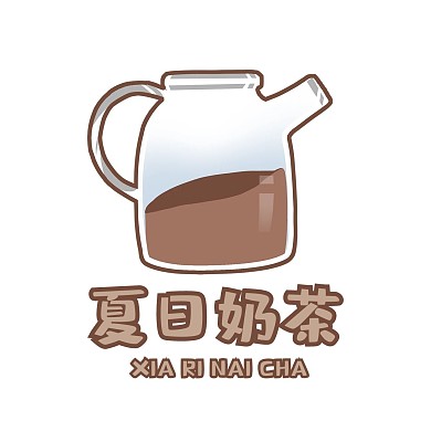 夏日奶茶logo