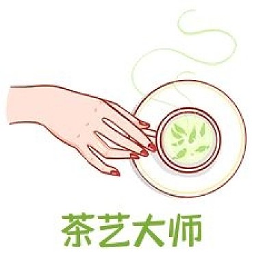 千库编辑原创元素茶艺大师表情包插画元素