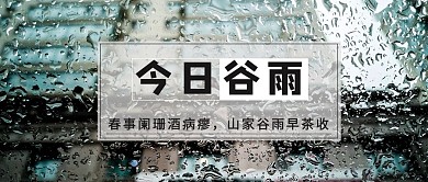 今日谷雨节气大字吸睛摄影图公众号首图