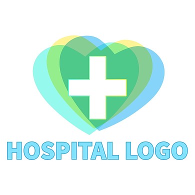 蓝色爱心医院LOGO