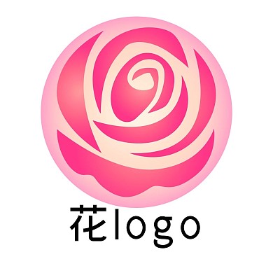 粉色玫瑰花LOGO