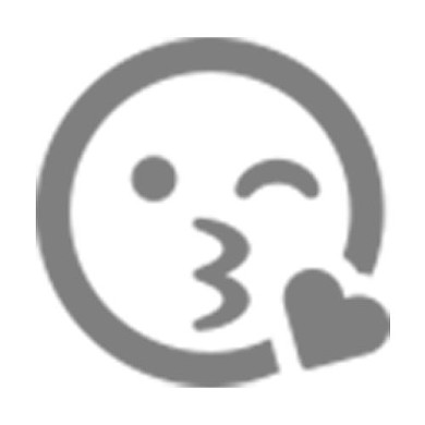 纯色图标表情亲亲公众号次图