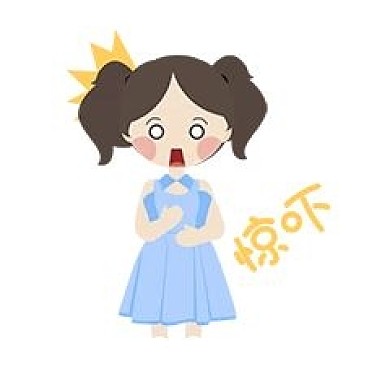 Q版可爱女孩表情包惊吓