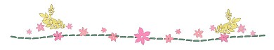 小花分割线手绘插画