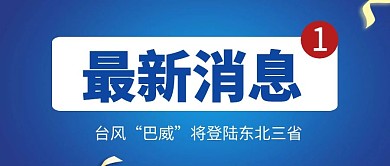 蓝色简约台风降雨暴雨来袭新闻公众号首图