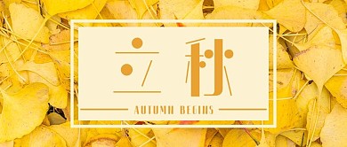 立秋节气黄色简约公众号首图