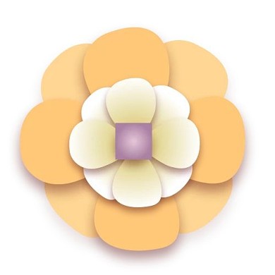 黄色立体花朵剪纸装饰妇女节三八公众号次图