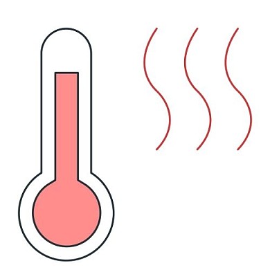 温度最高线性扁平多色天气图标公众号次图