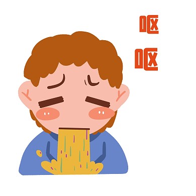 卡通恶心呕吐表情包