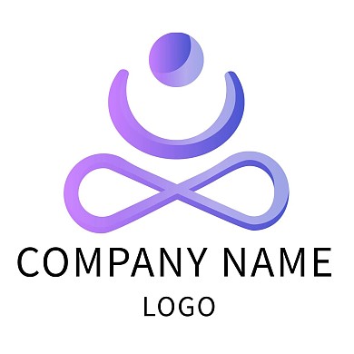 紫色线条简约LOGO