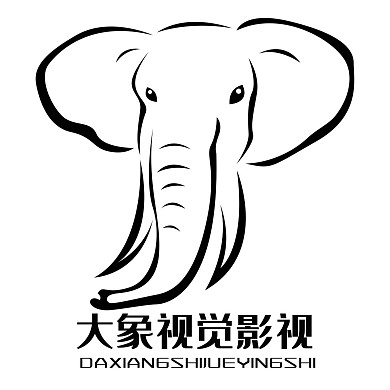 黑色线条大象LOGO