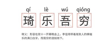 琦乐吾穷双十一购物