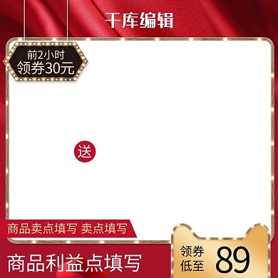 双十一双11数码电器冲牙器红色主图