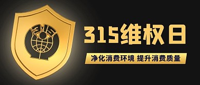 315维权日315维权日黑色简约公众号首图