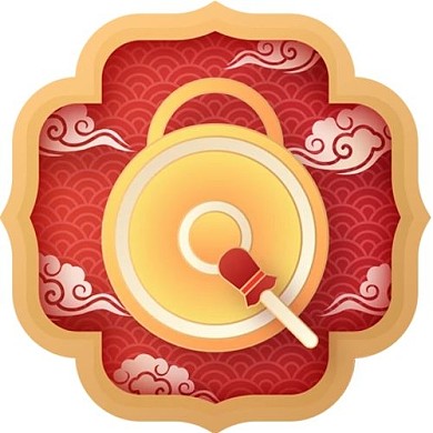 中式多色牛年新年喜庆图标icon 13