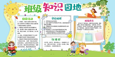 创意卡通班级知识园地展板