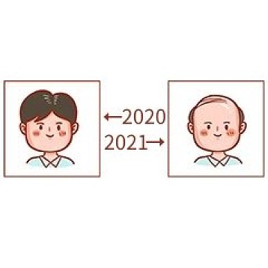 工作两年脱发发量对比图表情包