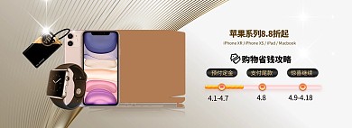 粉丝狂欢节数码金色简约电商全屏banner