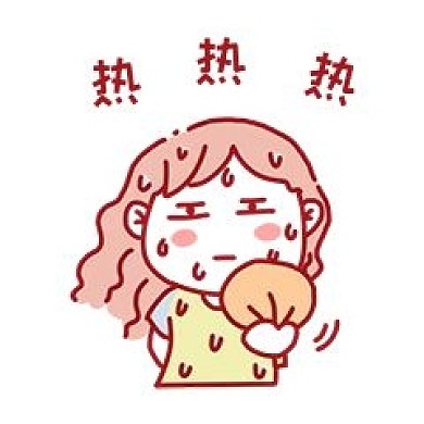 表情热热热中二女学生插画