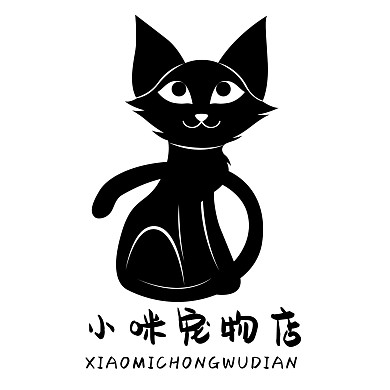 黑色猫咪LOGO
