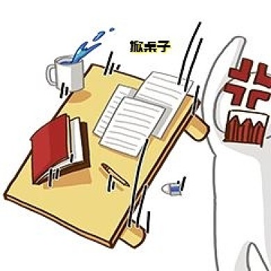 生气掀桌情景表情装饰新媒体表情包