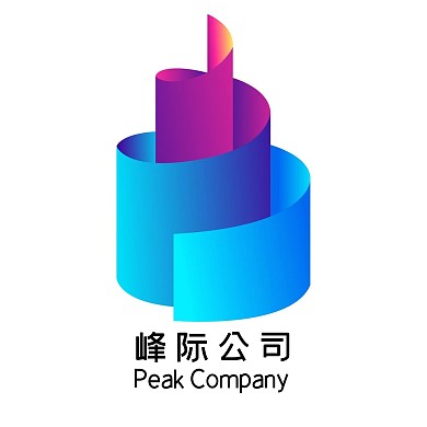 蓝色渐变形状LOGO