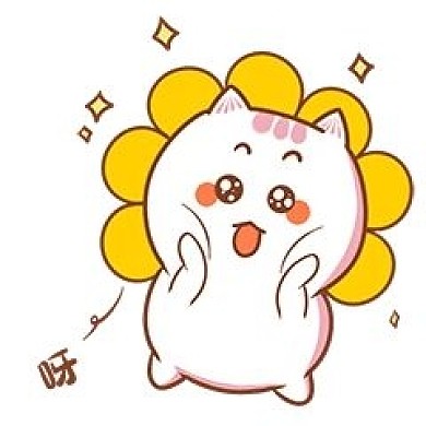 卡通可爱惊喜小猫表情