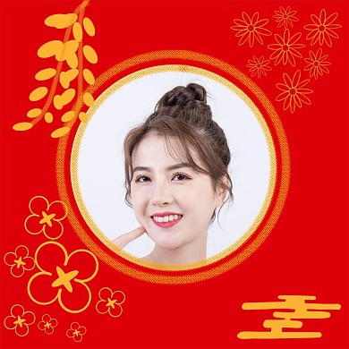 春节祥云灯笼边框