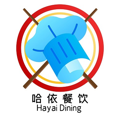 蓝色帽子餐饮logo