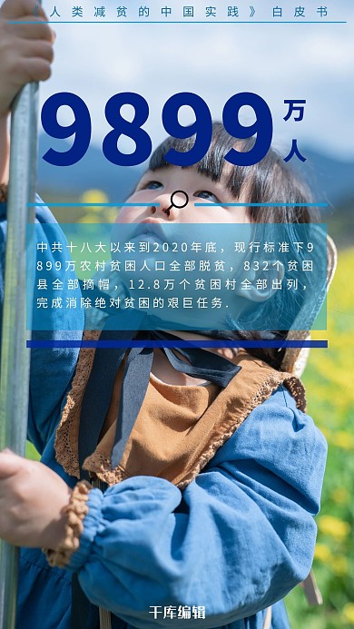 中国脱贫成果数字展示新闻儿童摄影图海报