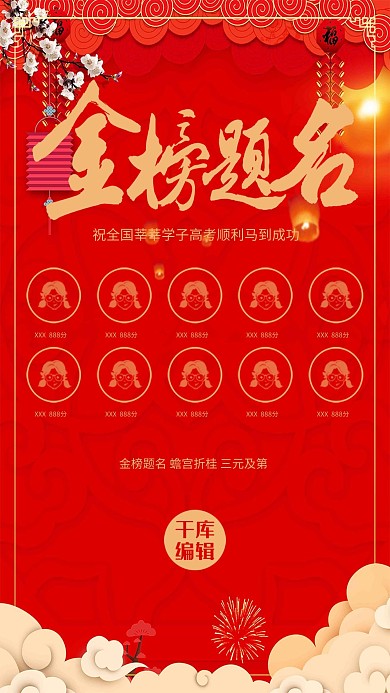 千库原创喜报海报