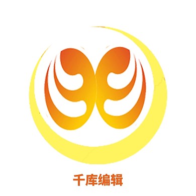 橙黄色不规则图形组合