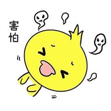 Q版可爱卡通歪头小动物表情包小猫咪害怕鬼怪