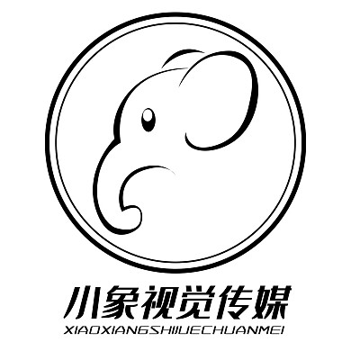 黑色线条大象LOGO