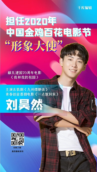 明星喜报人物红色创意海报
