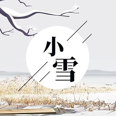 小雪小雪 蓝色棕色中国风公众号次图