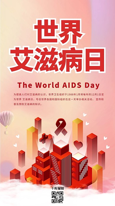世界艾滋病日预防艾滋海报