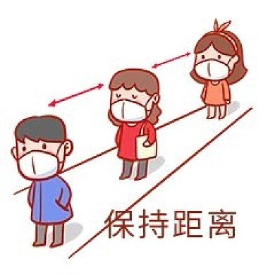 千库编辑原创元素疫情保持距离插画元素