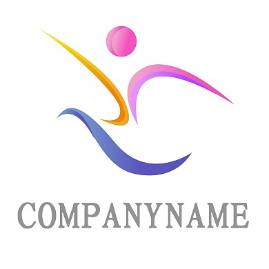 彩色线条舞蹈LOGO