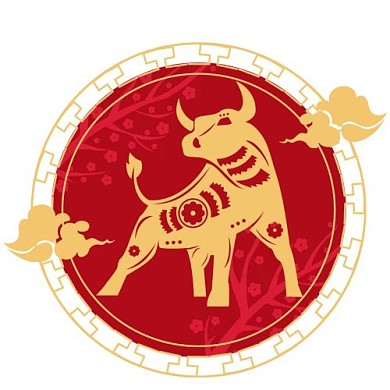 元宵节春节新春剪纸牛年新年贴纸公众号次图