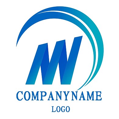 蓝色渐变金融LOGO