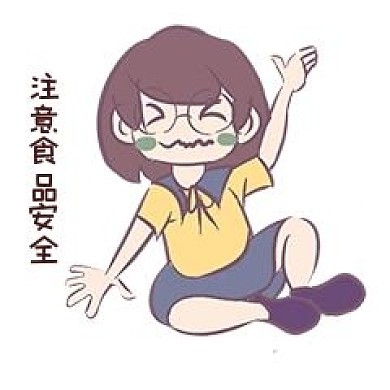 安全教育表情包注意食品安全人物插画