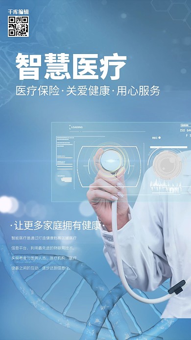 科技医疗合成创意海报