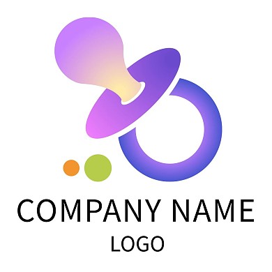 紫色渐变母婴LOGO